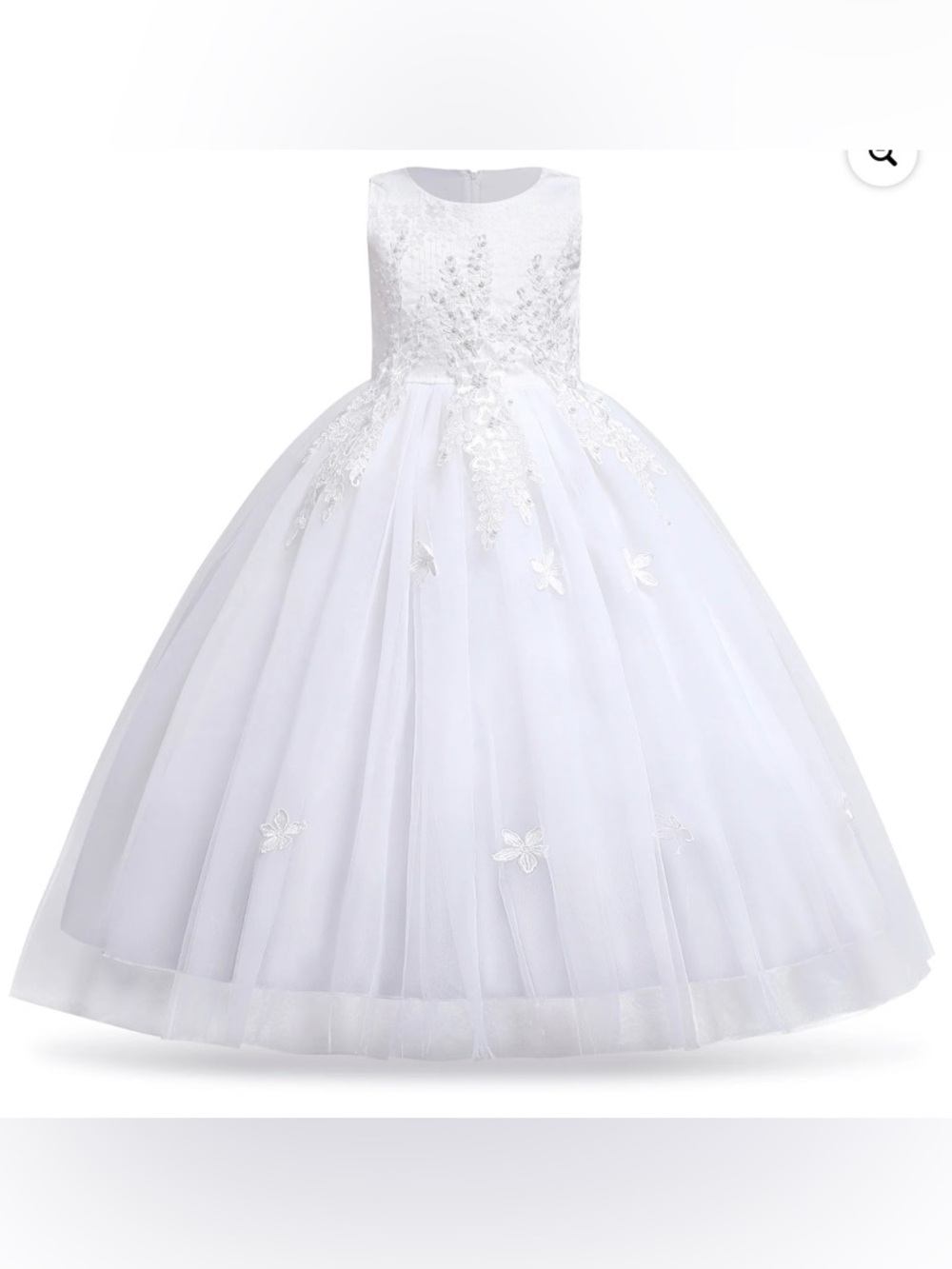 IBTOM CASTLE Kids Girls Flower Vintage Lace Princess Long Dress Tulle Pageant